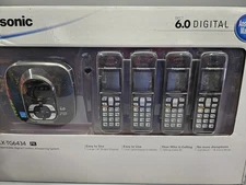 Panasonic KX-TG6434 PK DECT 6.0 Digital Cordless Phone Answering Machine System