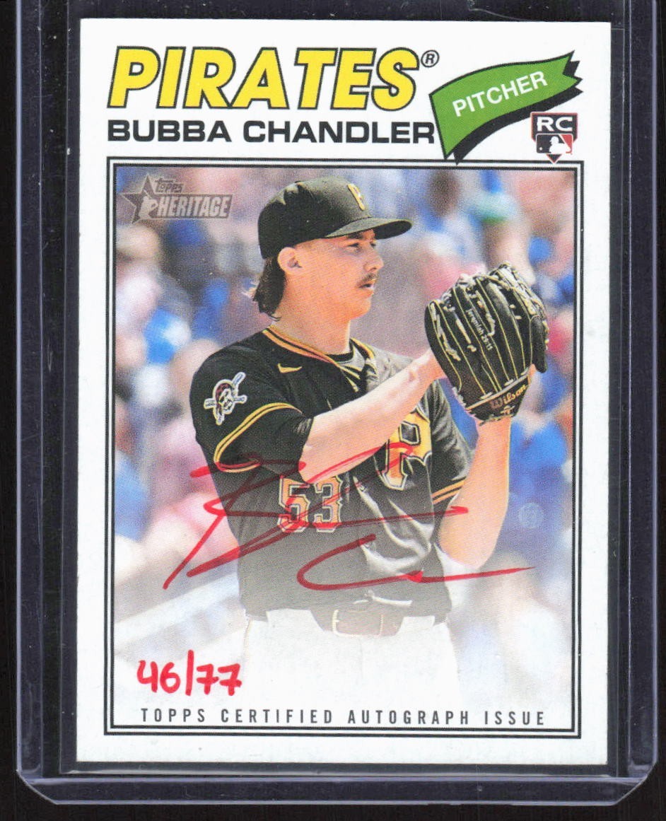 2026 Topps Heritage Real One Autographs Red Ink Bubba Chandler #ROA-BC #'d 46/77