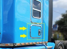 KENWORTH T680 T880 DIMPLED SLEEPER CABIN BAGGAGE DOOR TRIM PAIR SET