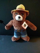 NEW Smokey the Bear Plush 12 Inch 12" Stuffed Animal Toy w/ Shovel Hat. NWT