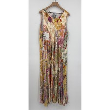 Johnny Was Maxi Dress Womens XXL Floral Patchwork Boho Sleeveless Colorful