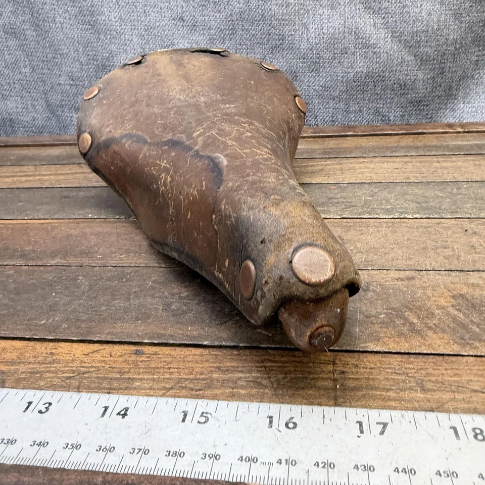 老式 Brooks 专业皮革自行车鞍座粗糙座椅铜铆钉英格兰 — 第 3/4 张图片