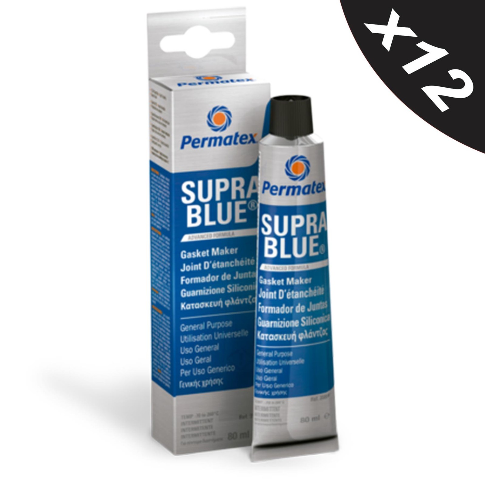 12x RTV Silicone Instant Gasket Maker Blue High Temperature Sealant 80ml OEM