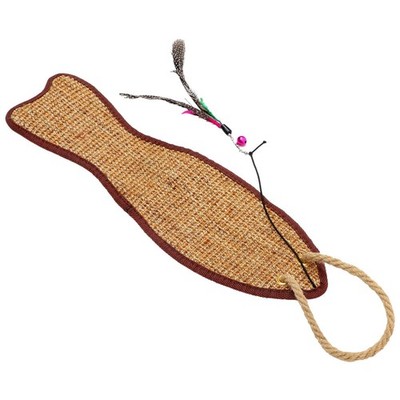 1 Stück Klaue Schleifpad Sisal Pad Fischform Hängepad Schleifmatte Zufällige