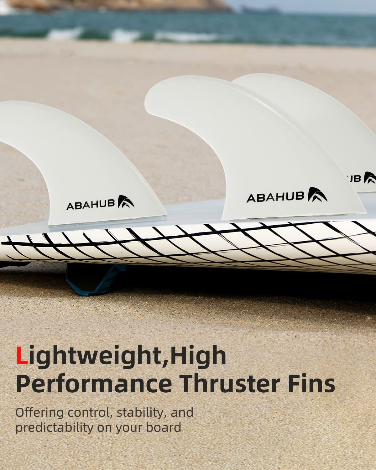 Surfboard Thruster Fins Set Compatible With Fcs Style Fin Box Fiberglass Reinfor
