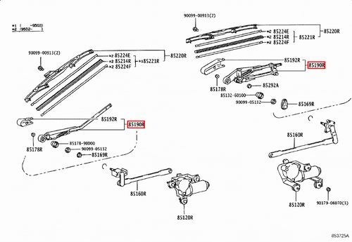 Genuine Toyota LandCruiser HDJ81 HDJ80 FZJ80 FJ80 Rear Windscreen Wiper Arm - Picture 5 of 10