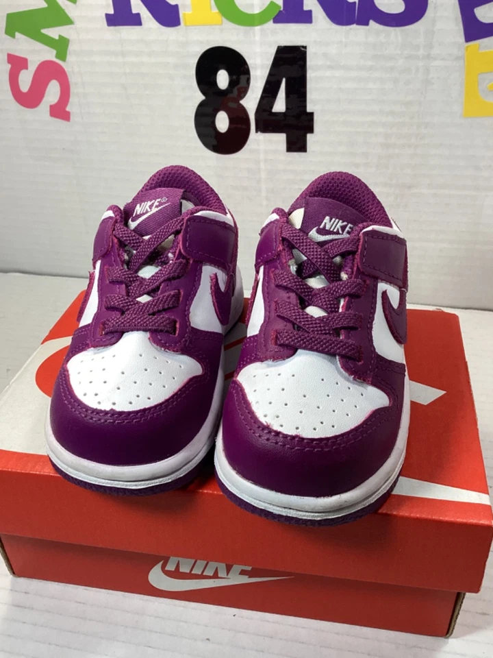 Nike Dunk Low White Viotech Toddler Size 6c - Image 3 of 4