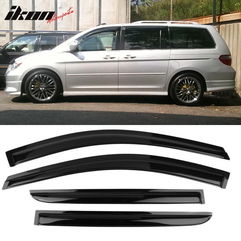 Fits 05-07 Honda Odyssey Smoke Window Visors Sun Rain Guard Vent Acrylic 4PCS