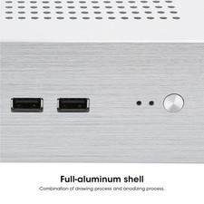 G60S HTPC Chassis Full Aluminum DCATX Power Supply MiniITX Case For Desktop
