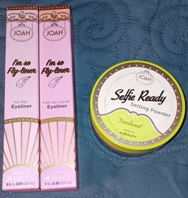 Joah Selfie Ready Setting Powder & Ink Pen & Felt Tip Eyeliner 3 Piece Lot New