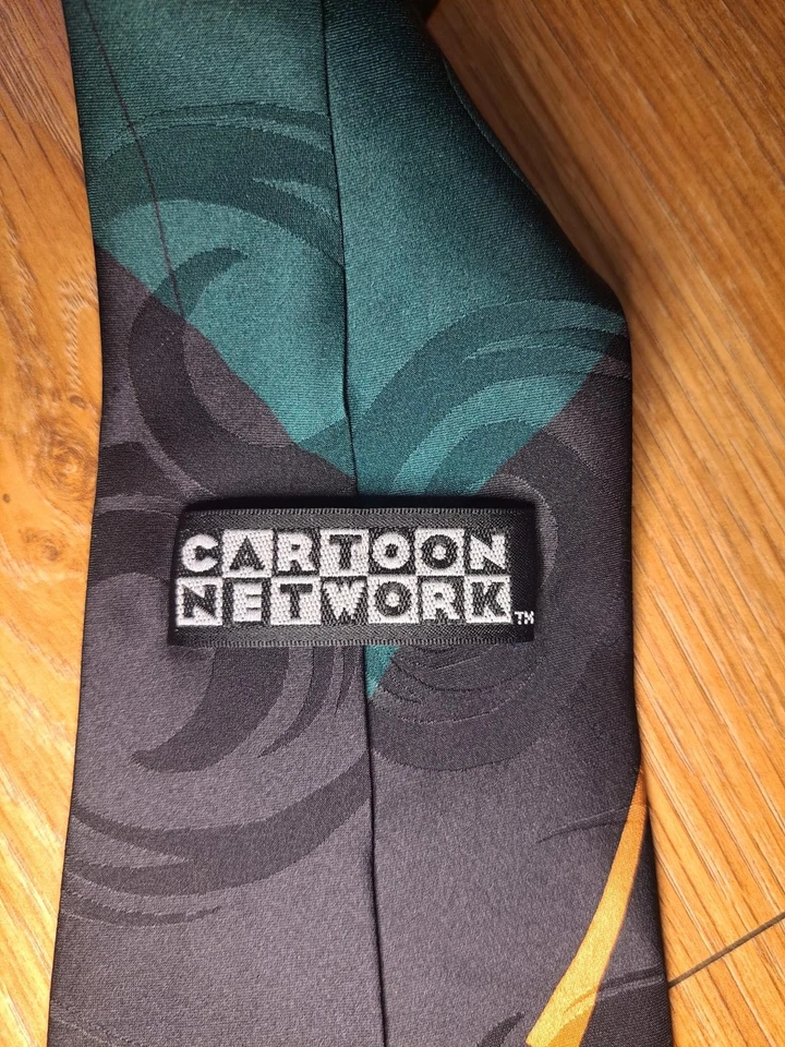 Corbata negra 100 % seda vintage Fred Flintstones Cartoon Network Foto 2 de 4