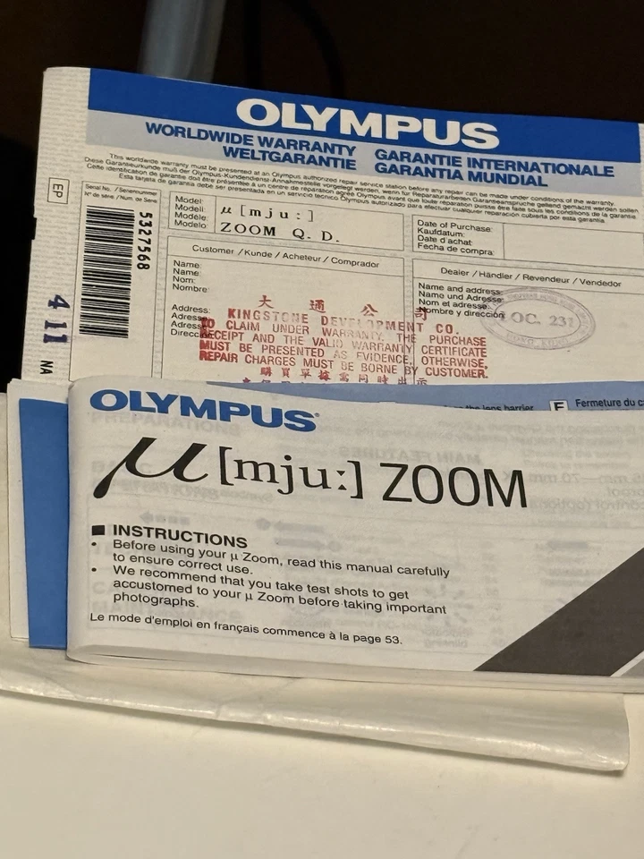 Пленочная камера Olympus mju μ Zoom 35 мм Point & Shoot из Японии - Изображение 2 из 4