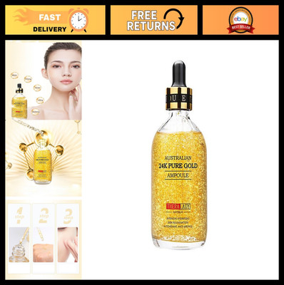 24K Pure Gold Ampoule 100ml - Hydrating, Lifting, Firming Facial Essence, Soothi