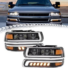 LED Headlights For 1999-2002 Chevy Silverado /2000-2006 Suburban Tahoe 1500 2500
