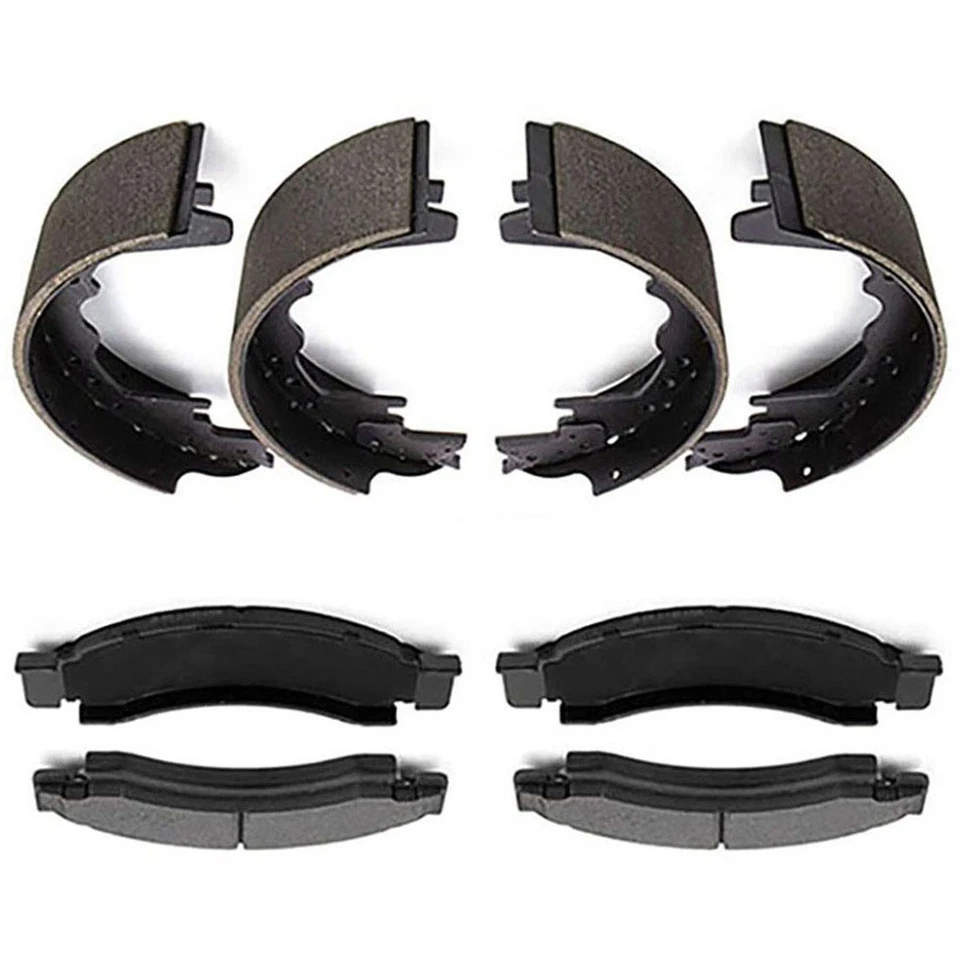 OE Front & Rear Brake Pads Drum Shoes for 1973 1974 Dodge RM400 - Image 2 of 4