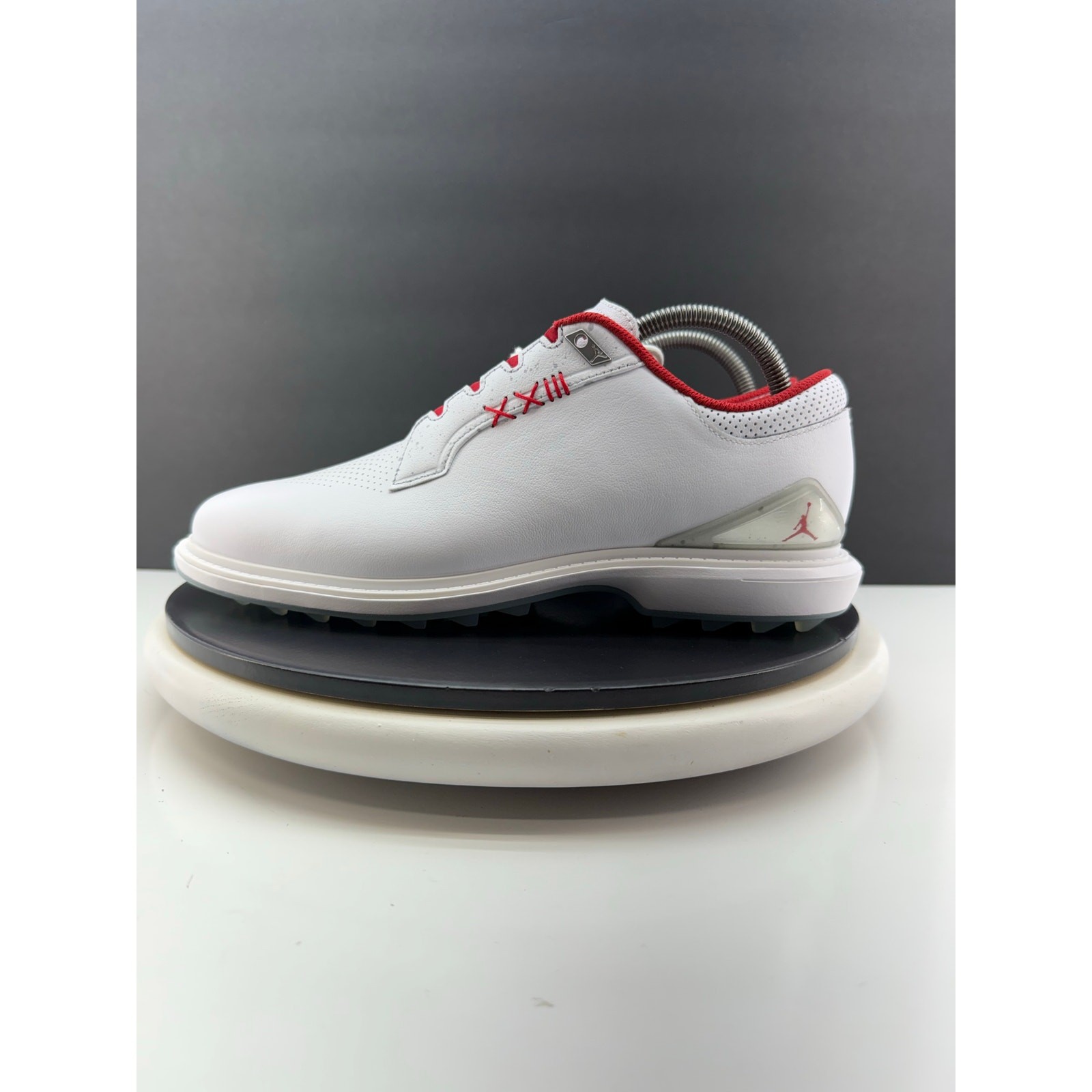 Nike Jordan ADG 5 W Mens Size 9 Wide White Red Spikeless Gol