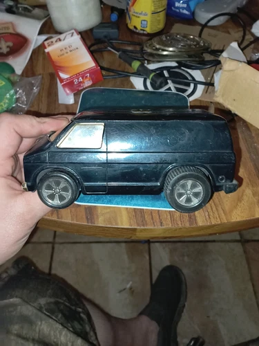 Vintage Mattel Power/Speed Black van 1970 Hot wheels (RARE) 1976 Chevy (WORKS)