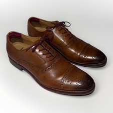 Johnston Murphy 20-3442 CONARD MENS 9 M Brown Leather Cap Toe Oxford