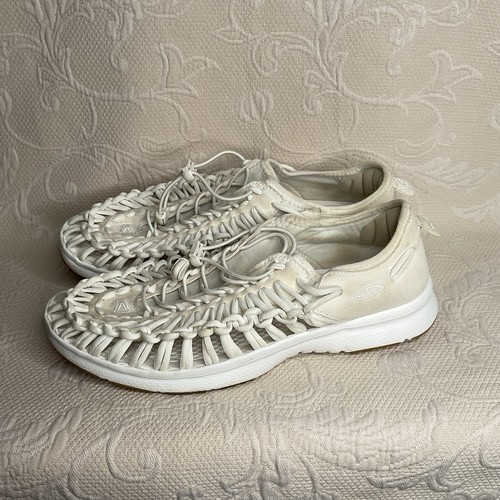 Sandali Sneakers casual Keen Uneek Off White tessuto Paracord da uomo taglia 10 5