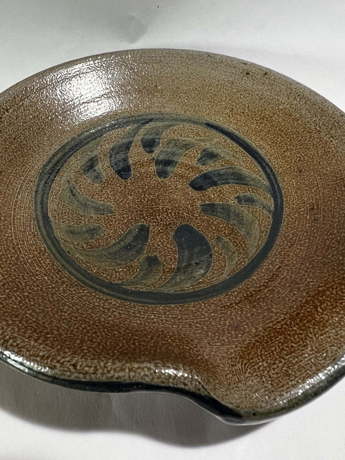 Rowe Pottery Works Spoon Rest Stoneware Cambridge Wisconsin