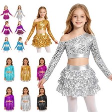 Kids Girls Gymnastics Leotard Ballet Dancewear Dance Dress Tank Unitards Costume