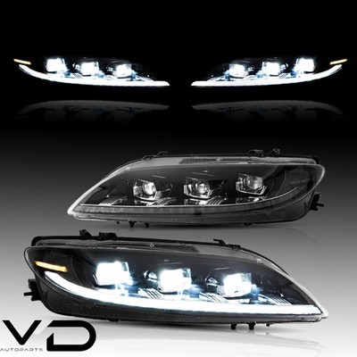 VLAND LED Head Lights Projector w/Sequential Turn Signal For 2003-2008 Mazda 6