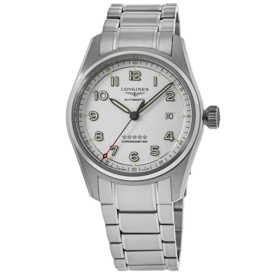 Novo Relógio Masculino Longines Spirit Prestige Edition Mostrador Prata Aço L3.810.4.73.9