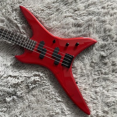 Electric Bass Guitar Rosewood Fretboard Maple Neck Red 4Strings US Stock