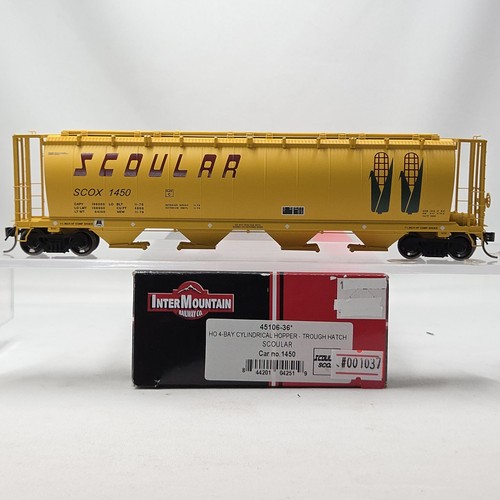 Tolva cilíndrica de 4 bahías Intermountain escala HO SCOX #1450 Scoular | Zustand: New