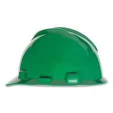 V-Gard Slotted Hard Hat Cap, Fas-Trac III Suspension, Green MSA 475362