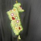 Friends are the salad bar of life! Quirky Twinkie Chan patterned crocheted scarf — photo 4