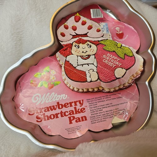 Vintage 1981 Wilton Strawberry Shortcake Cake Pan With Insert vintage-1981-wilton-strawberry-shortcake-cake-pan-with-insert