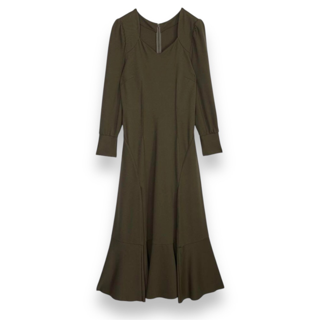 Ameri PENTAGOM NECK FOLD HEM DRESS - image 3