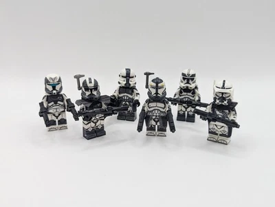 Lego Star Wars Wolf Pack 104th Battalion Commander Wolffe Grey Clone Troopers