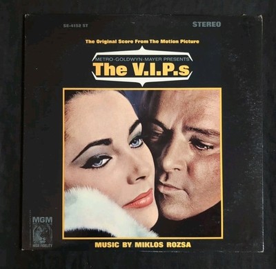 Rozsa THE V.I.P.s Soundtrack LP Heathrow   Liz Taylor   Richard Burton USA P944