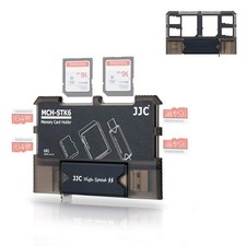 Micro SD and SD Card Case, Memory Card Storage Organizer with USB Reader USB...