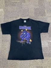 WWF The Rock Tee Shirt Mens XL Rocky Maivia 1998 Black Wrestling Brahma Bull