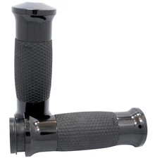 Avon Grips GEL-70-ANO Air Gel Grips - Flame with Cable Throttle - Black Anodized