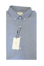GANT DIAMOND G Light Indigo Men's Fitted Chambray Shirt 384422 Size M 155 NWT