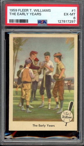 1959 Fleer Ted Williams #1 The Early Years PSA 6 Vintage Baseballkarte (7297)