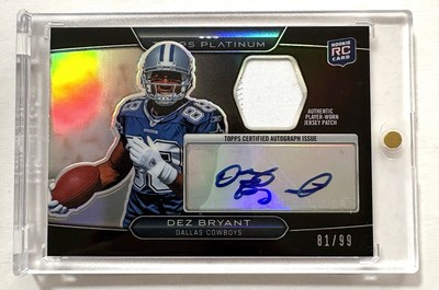 2010 Topps Platinum Autographed Patch Dez Bryant Black #ARP-DB /99 Cowboys