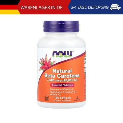 NOW Foods, Natürliches Beta Karotin, 25,000 IU, 180 Softgel Kapseln