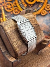 Vintage Seiko Slim Barrel-Tank Quartz Men's Wrist Watch - Free Shipping