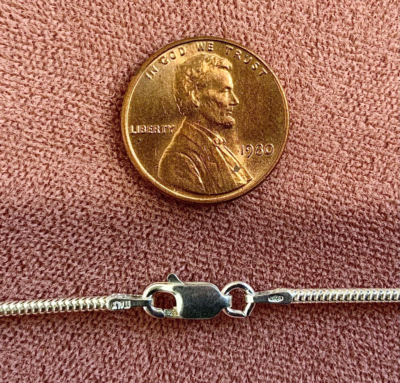 Solid Sterling Silver 925 Snake Chain Necklace 1.… - image 8