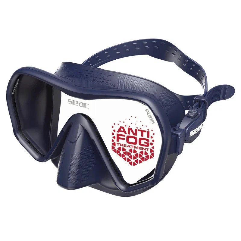 SEAC Zoom Set Snorkeling Unisex Adulto - Pinne Regolabili, Maschera Elba In Vetro Temperato E Boccaglio Flash, Colore Blu, Taglia 39-41 - 6