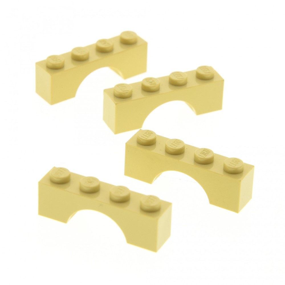 4X Lego Arch Brick 1X4 Beige Round Arches Castle Gate 79003 4113992 3659