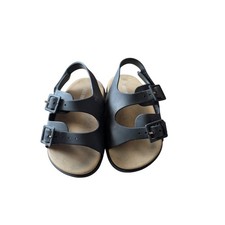 Mini Melissa Kids Black Vegan Double Buckle Jelly Sandals Size 6 USA 21 EUR F1