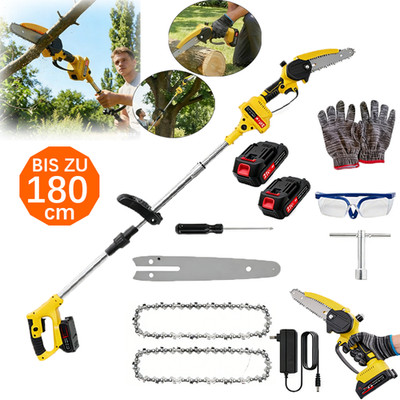 Chainsaw High Pole Pruner Saw Tree Branch Electric Telescoping Garden Pruning