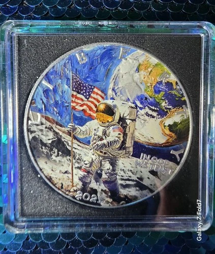 MOONWALK AmericArt 1 Oz Silver  0.999  1$ USA 2025 Imited Edition No: 012/200