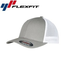Flexfit Recycled Mesh Trucker Cap S/M Grau Wei&szlig;